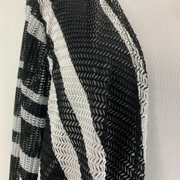 CJ Banks cardigan black White long sleeve Size X - Picture 2 of 6